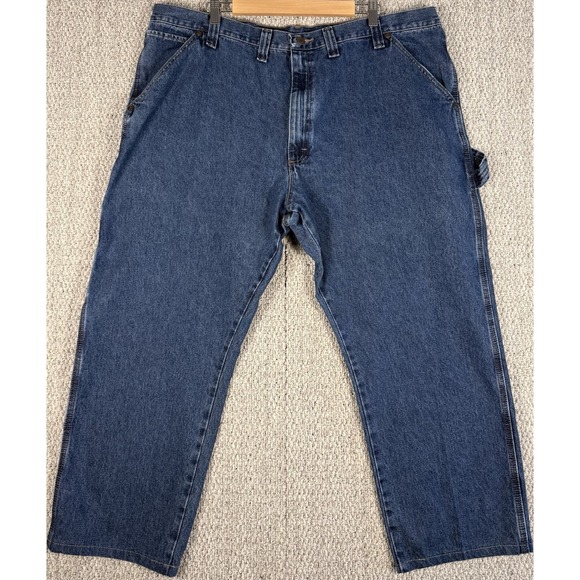 Wrangler Other - Wrangler Carpenter Jeans Mens 40x30 Blue Denim Hammer Loop Utility Work